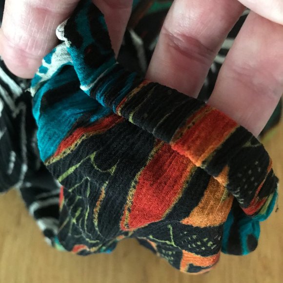 Chico's Silk Skirt Lined Tribal Asymmetrical Boho - Picture 11 of 11